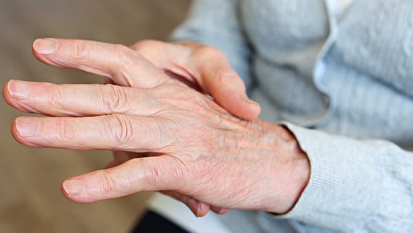 Elderly person with painful joints