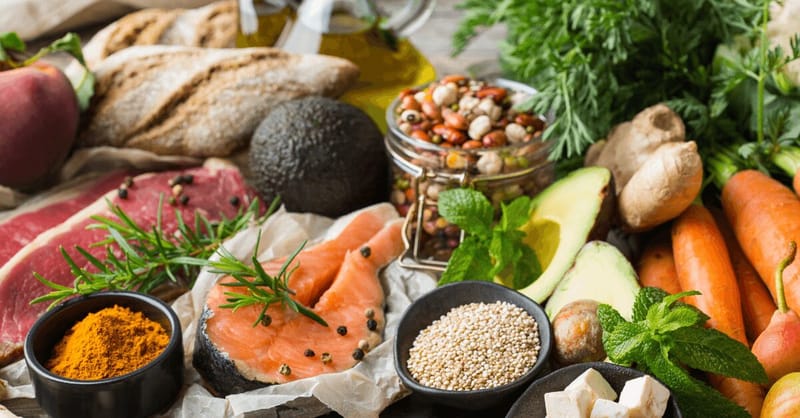 A plate full of whole foods