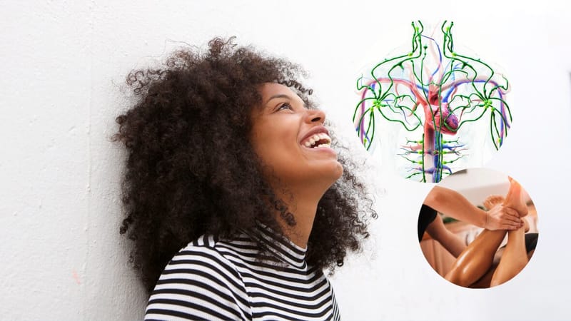 Diagram of the lymphatic system and its role in detoxification