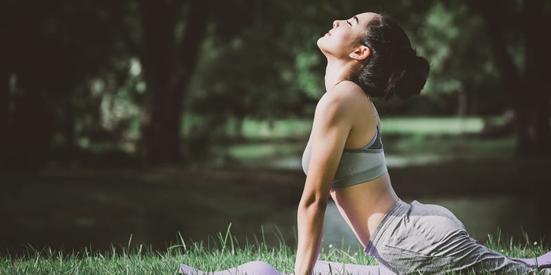 A person doing yoga
