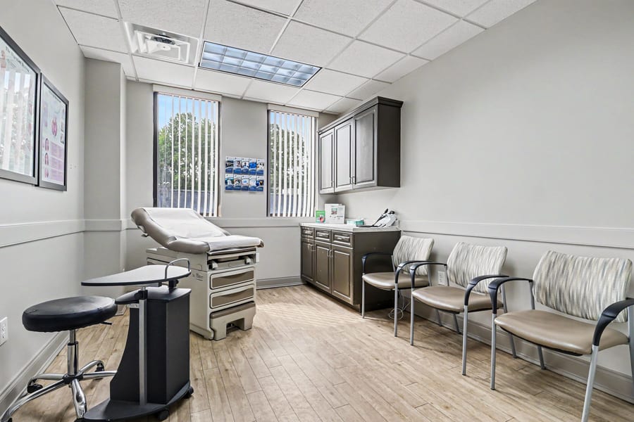 A modern diagnostics lab interior