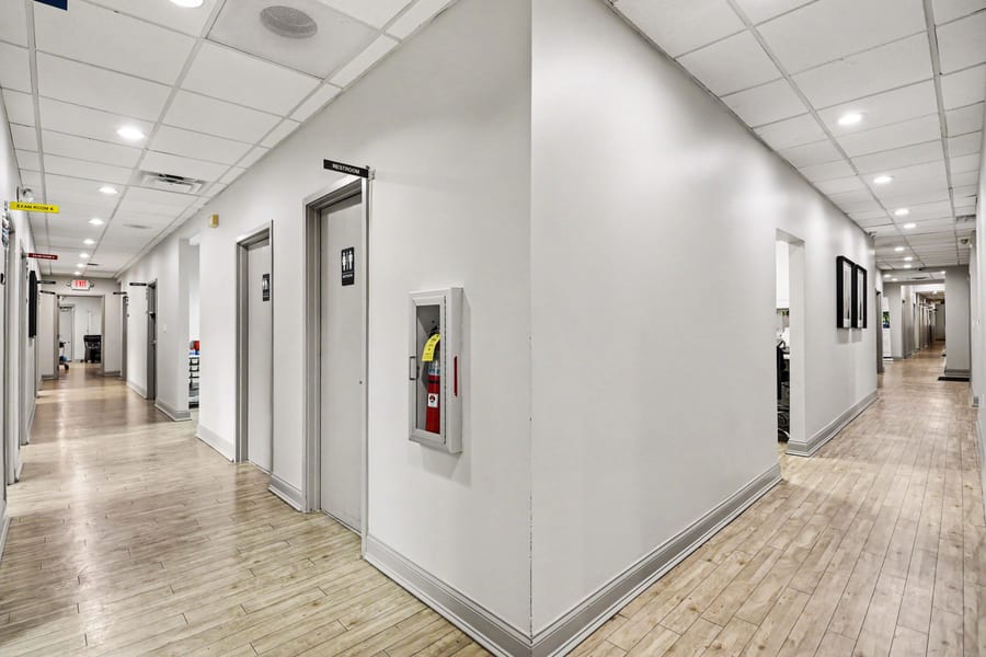 A hallway at Progressive Medical Center in Atlanta