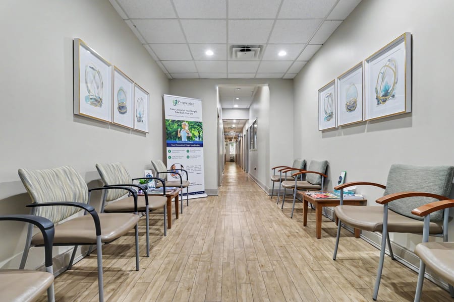 A waiting area inside Progressive Medical Center in Atlanta