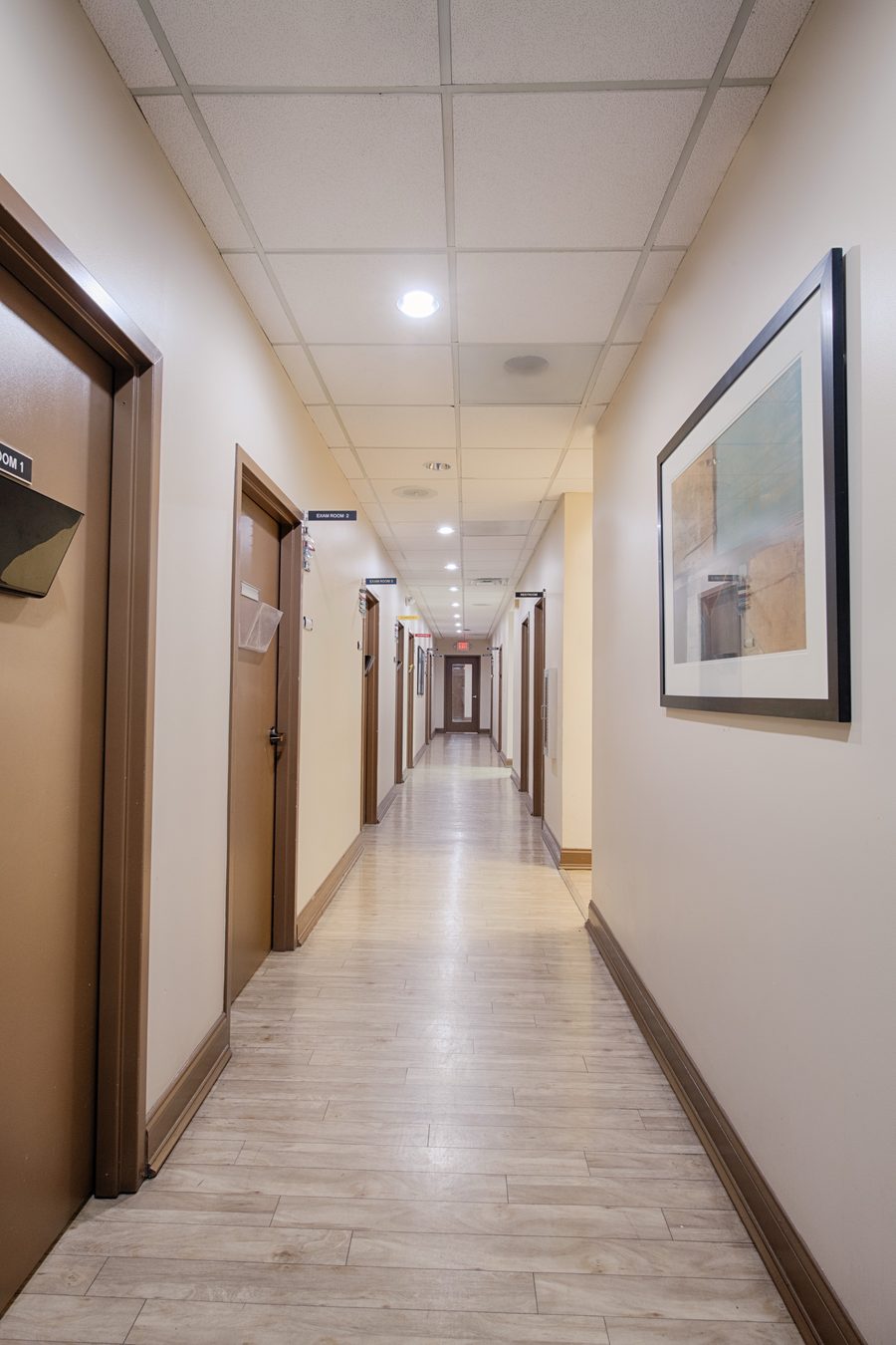 A hallway inside Progressive Medical Center's Atlanta facility
