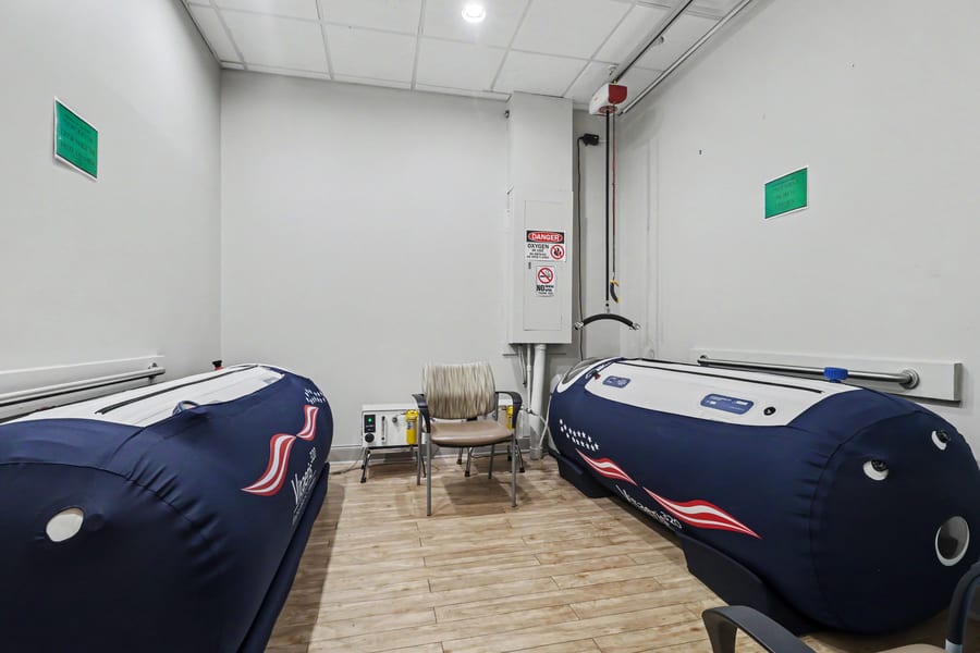 The hyperbaric oxygen chambers at Progressive Medical Center in Atlanta