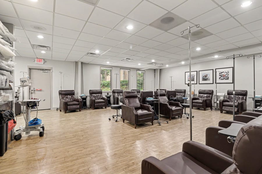 The IV and infusion lounge at Progressive Medical Center in Atlanta