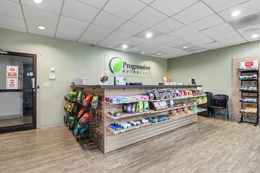 The Progressive NutraCare counter at Progressive Medical Center