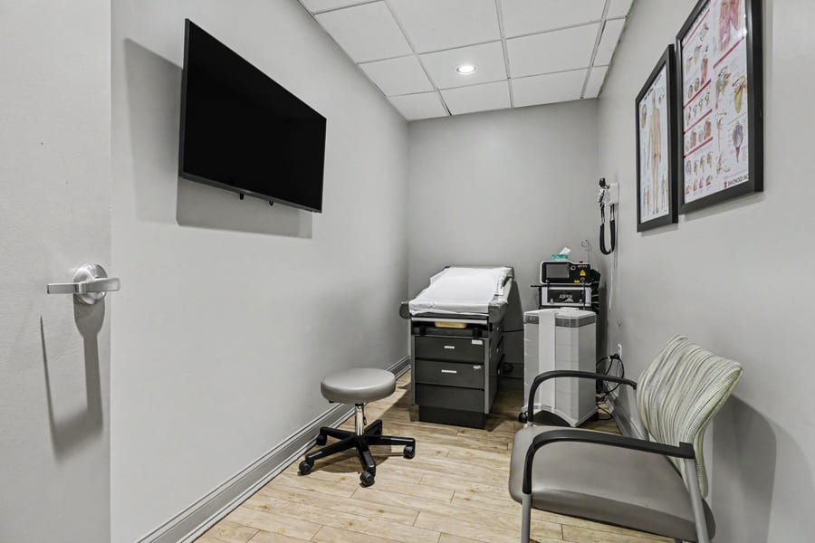 A regenerative medicine exam room at Progressive Medical Center